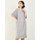 Casual Batwing Half Sleeves Solid Color Round-Neck Midi Dresses