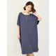 Casual Batwing Half Sleeves Solid Color Round-Neck Midi Dresses