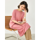 Casual Batwing Half Sleeves Solid Color Round-Neck Midi Dresses