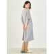 Casual Batwing Half Sleeves Solid Color Round-Neck Midi Dresses