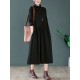 Original Solid High-Neck Knitting Dress