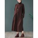 Original Solid High-Neck Knitting Dress