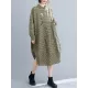 Vintage Plaid Irregularity Shirt Dresses