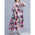 Original Floral Round-Neck Dresses