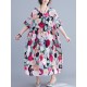 Original Floral Round-Neck Dresses