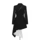 Casual Skinny Long Sleeves Striped Split-Joint Lapel Collar Blazer Mini Dresses