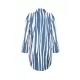 Buttoned Striped Long Sleeves Loose Lapel Shirt Dress Mini Dresses