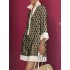 Long Sleeves Loose Printed Split-Joint Lapel Mini Dresses Shirt Dress