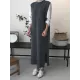 Urban Loose Sleeveless Solid Color Round-Neck Midi Dresses Sweater Dresses