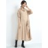 Casual Long Sleeves Loose Keep Warm Solid Color Heaps Collar Sweater Dresses