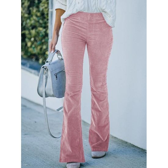 Casual Wrap Solid Color Pants