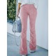 Casual Wrap Solid Color Pants