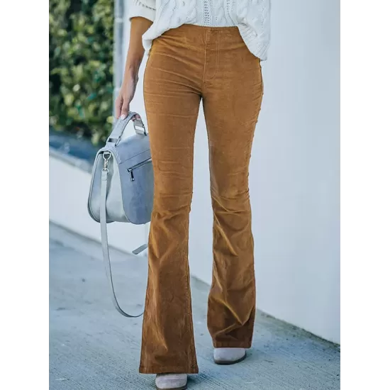 Casual Wrap Solid Color Pants