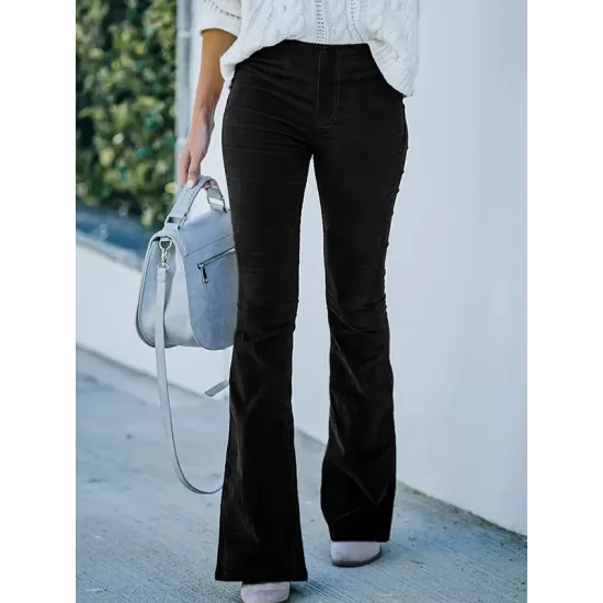 Casual Wrap Solid Color Pants