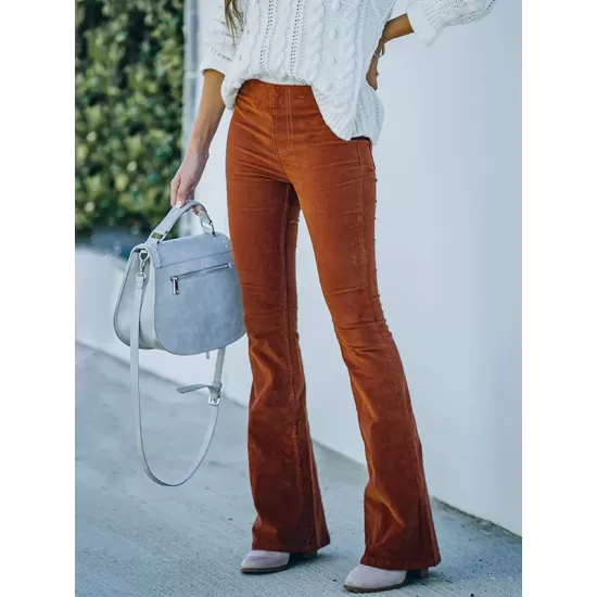 Casual Wrap Solid Color Pants