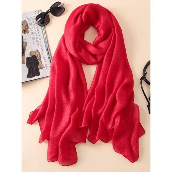 Keep Warm Solid Color Sun protection Wrap Scarf