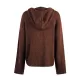 Buttoned Hooded Solid Color Wrap Cardigan