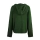 Buttoned Hooded Solid Color Wrap Cardigan