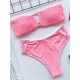 Breast Wrap Hollow Tai Lam Split Type Bikini Swimsuit