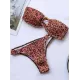 Sexy Breast Wrap Buckle Bikini Swimsuit