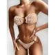 Sexy Breast Wrap Buckle Bikini Swimsuit