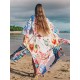 Half Sleeve Loose Floral Cardigan Vacation Beach Cover-Up Swimwear