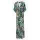 Floral-Print Half Sleeve Knotted Maxi Dress