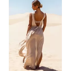 Sexy Backless Split-Front Cover-Ups Swimwear