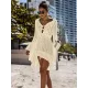 Flared Sleeves Crochet Swimwear Cover-Ups