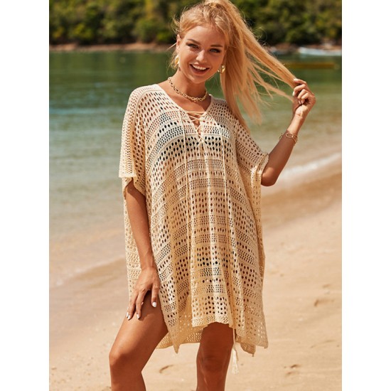 Loose Bandage Hollow Split-Side Cover Up