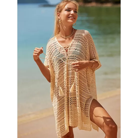 Loose Bandage Hollow Split-Side Cover Up