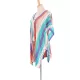 Loose Contrast Color Striped Hollow Split-Side Cover Up