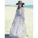 Long Sleeves Floral Printed Chiffon Cardigan Cover-Up Swimwear