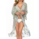 Ragged Embellished See-Through Vacation Cover-Ups