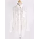 See-Through Lace Split-Joint Long Sleeved Shirt Cover-Ups Tops