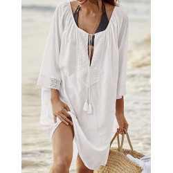 New Style Cotton Large Size Loose Cover-Ups Swimsuit