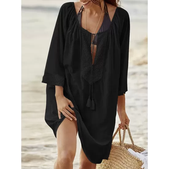 New Style Cotton Large Size Loose Cover-Ups Swimsuit