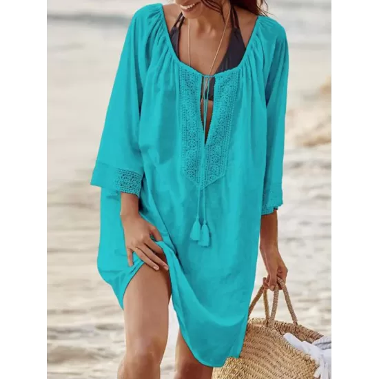 New Style Cotton Large Size Loose Cover-Ups Swimsuit