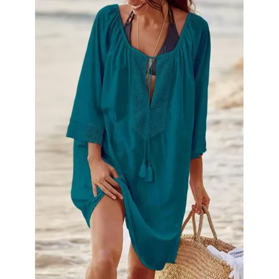 New Style Cotton Large Size Loose Cover-Ups Swimsuit