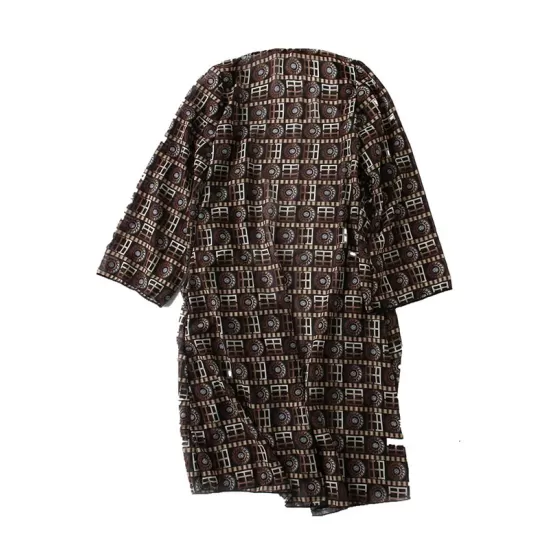 Ethnic Printed Long Sleeves Cardigan Cover-Ups