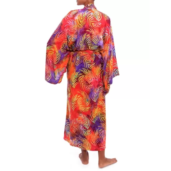 Bohemia Printed Belted Long Sleeves Cover-Up