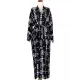 Bohemia Printed Belted Long Sleeves Cover-Up