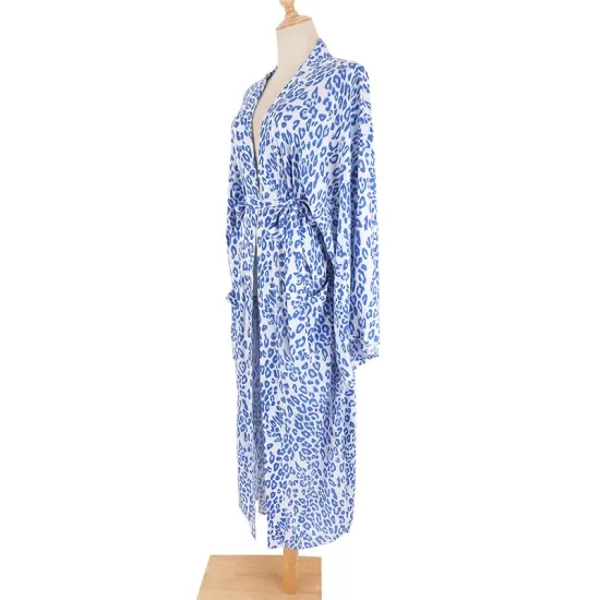 Bohemia Printed Belted Long Sleeves Cover-Up