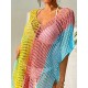 Colorful V-Neck Tassles Mini Cover-Ups Dress