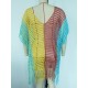 Colorful V-Neck Tassles Mini Cover-Ups Dress