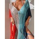 Colorful V-Neck Tassles Mini Cover-Ups Dress