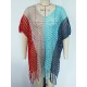 Colorful V-Neck Tassles Mini Cover-Ups Dress