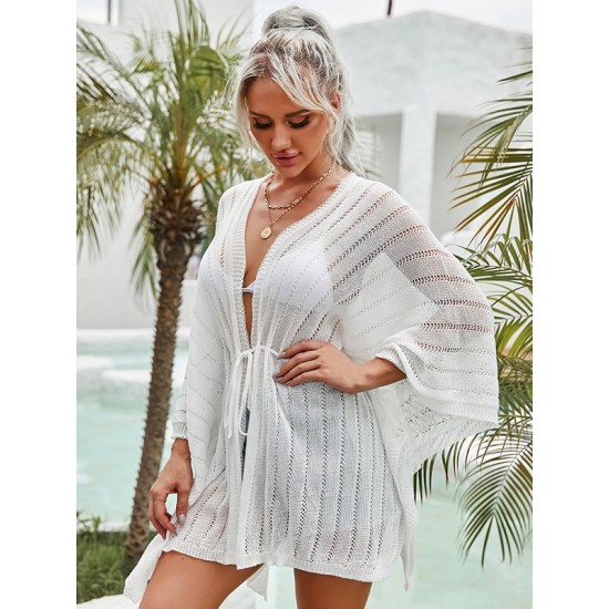 Shawl Long Sleeves Cover-Ups Swimsuit