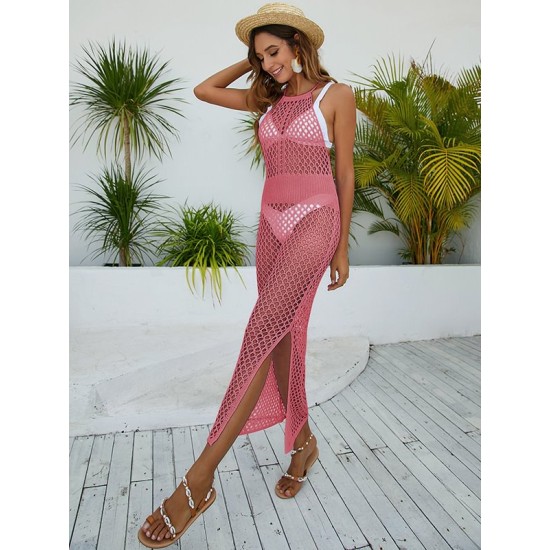 Sheath Round Neck Cover-Ups Dress Swimsuit