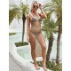 Sheath Round Neck Cover-Ups Dress Swimsuit